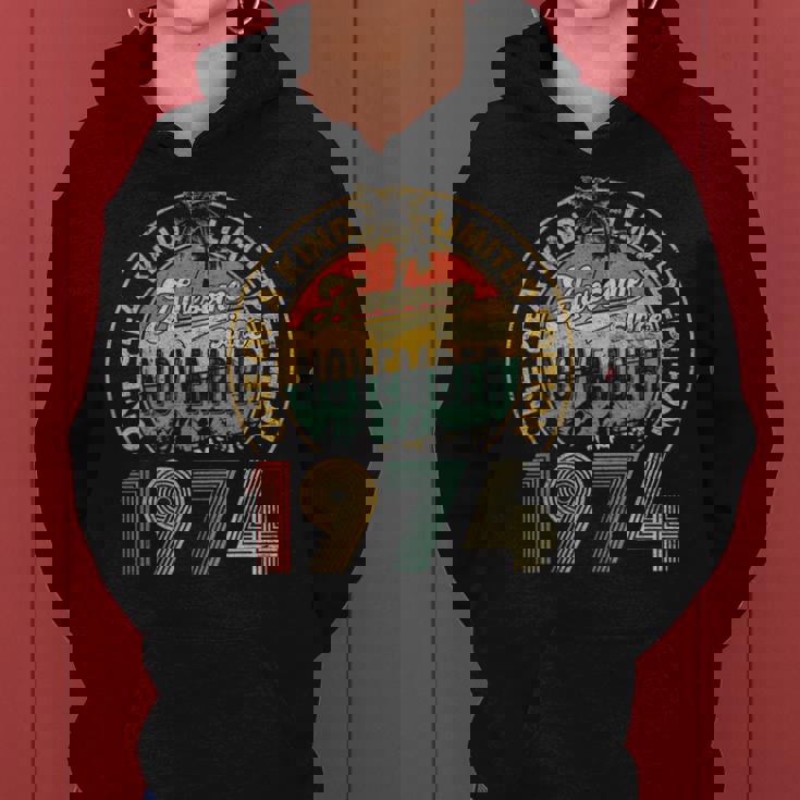 50 Years Old Vintage Retro November 1974 Birthday Women Women Hoodie