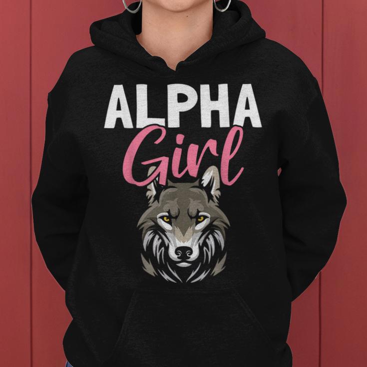 Alpha Girl Female Alpha Wolf Kapuzenpullover für Damen