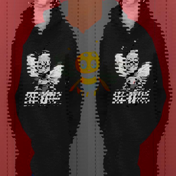 Bee Happy Ape – Sei Fortunato Con Scritta Felpa con cappuccio da donna