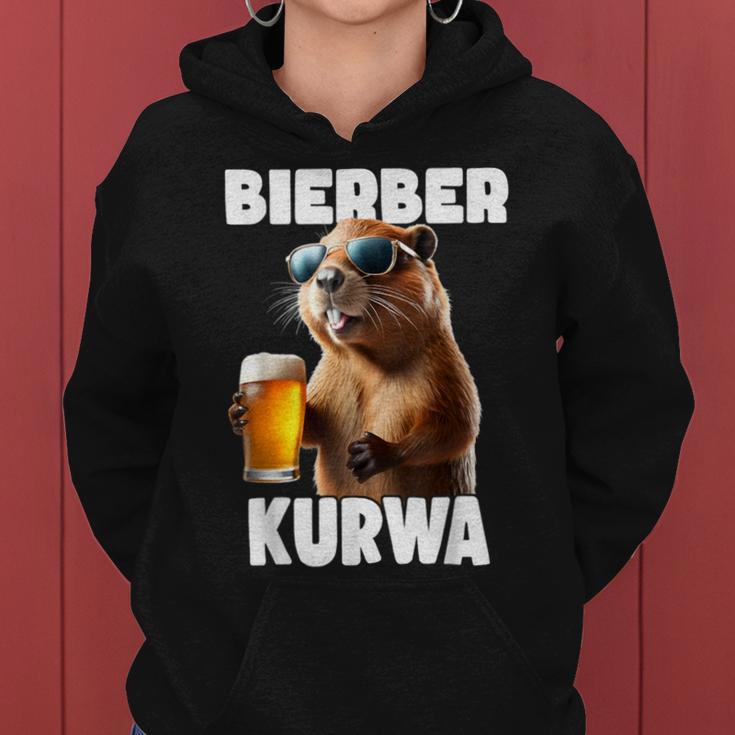 Bierber Kurwa X Biber Kurwa X Bóbr Delicious Beer Kapuzenpullover für Damen