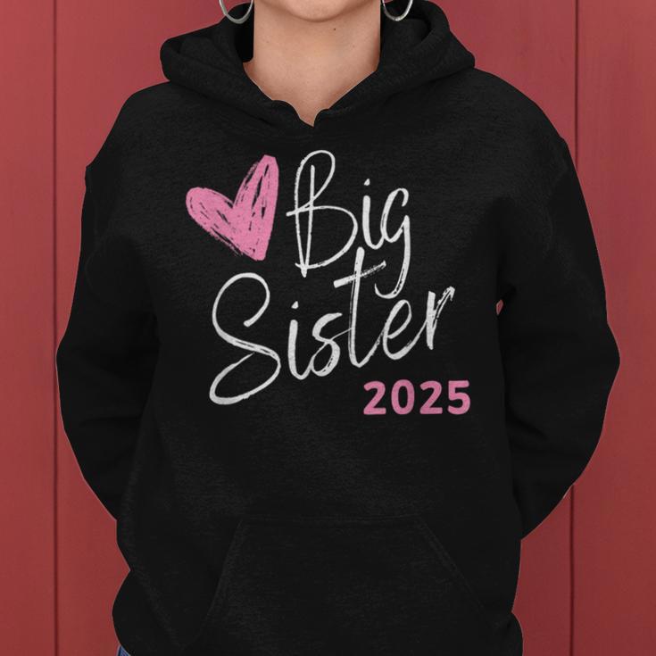 Big Sister Ich Werde Große Schwester 2025 Lettering Girl's Kapuzenpullover für Damen