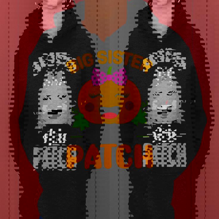 Big Sister Of The Patch Pumpkin Halloween Family Matching Women Hoodie