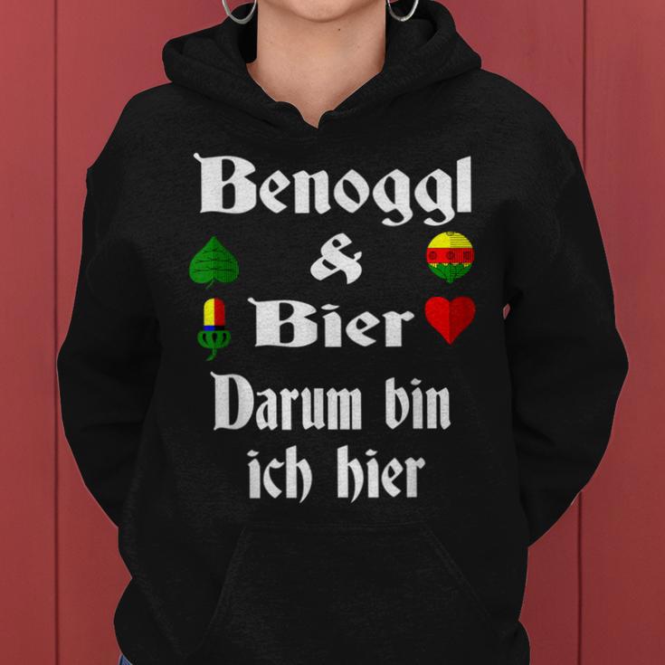 Binokel Player Swabian Schwabe Beer Benoggl Kapuzenpullover für Damen