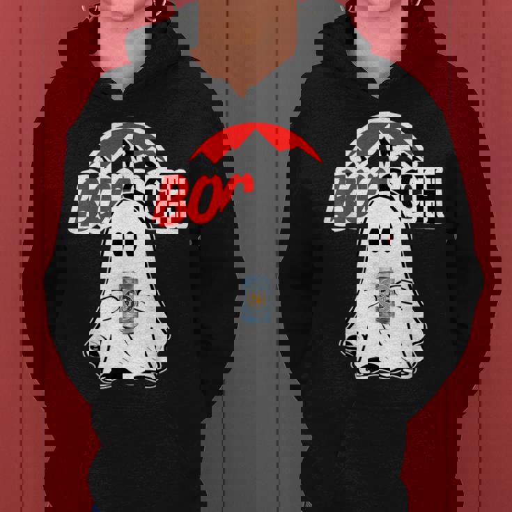 Boosch-Beer Halloween Ghost Drinking Beer Men Women Hoodie