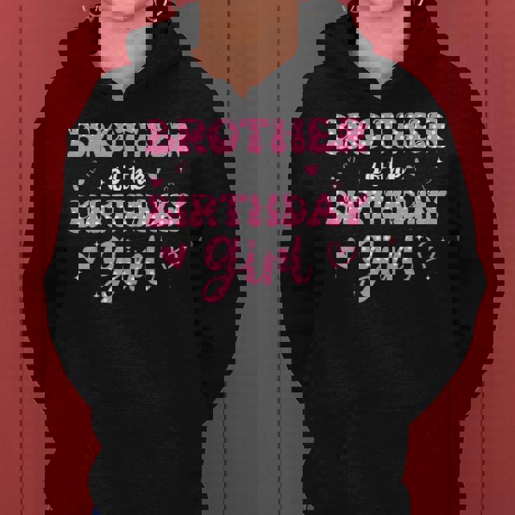 Brother Of The Birthday Pink Girl Matching Family Women Hoodie