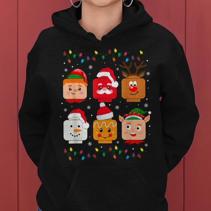Building Brick Santa Elf Friends Christmas Boys Girls Men Women Hoodie