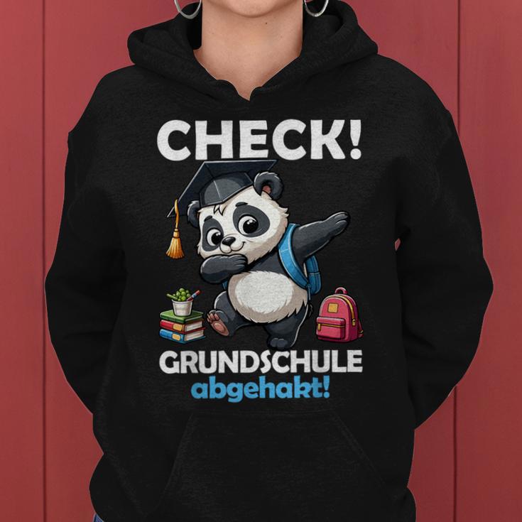 Check Primary School Abgehakt School Farewell Graduation Panda Kapuzenpullover für Damen