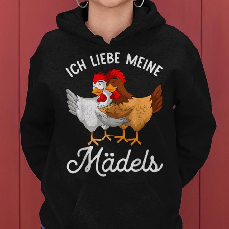 Chicken Ich Liebe Meine Mädels Kapuzenpullover für Damen