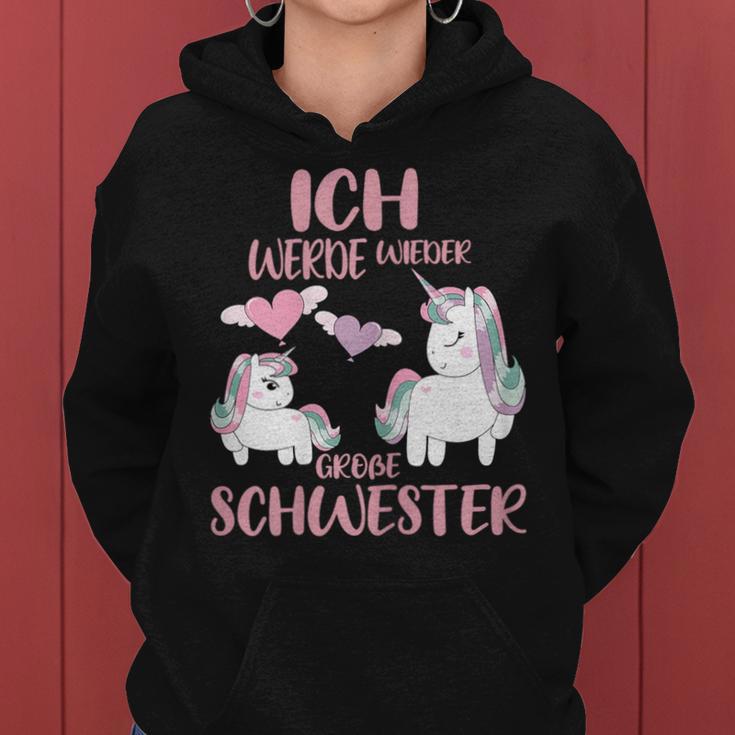 Children's Ich Werde Wieder Große Schwestererkunden Unicorns Kapuzenpullover für Damen