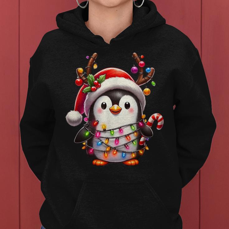 Christmas Children Cute Penguin Xmas Kapuzenpullover für Damen