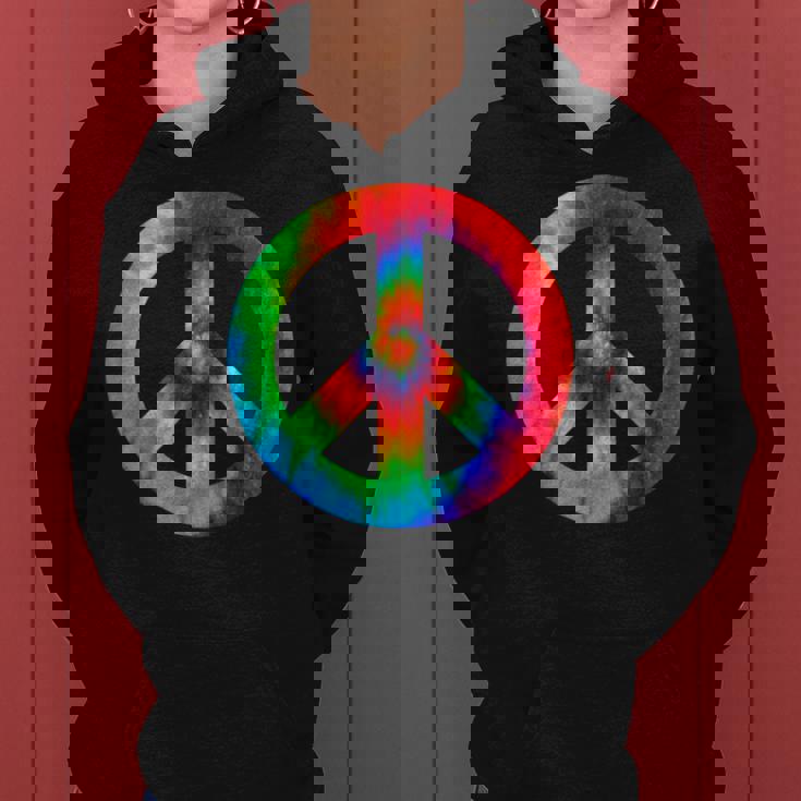 Cool Peace Sign Tie Dye Per Ragazzi E Ragazze Felpa con cappuccio da donna