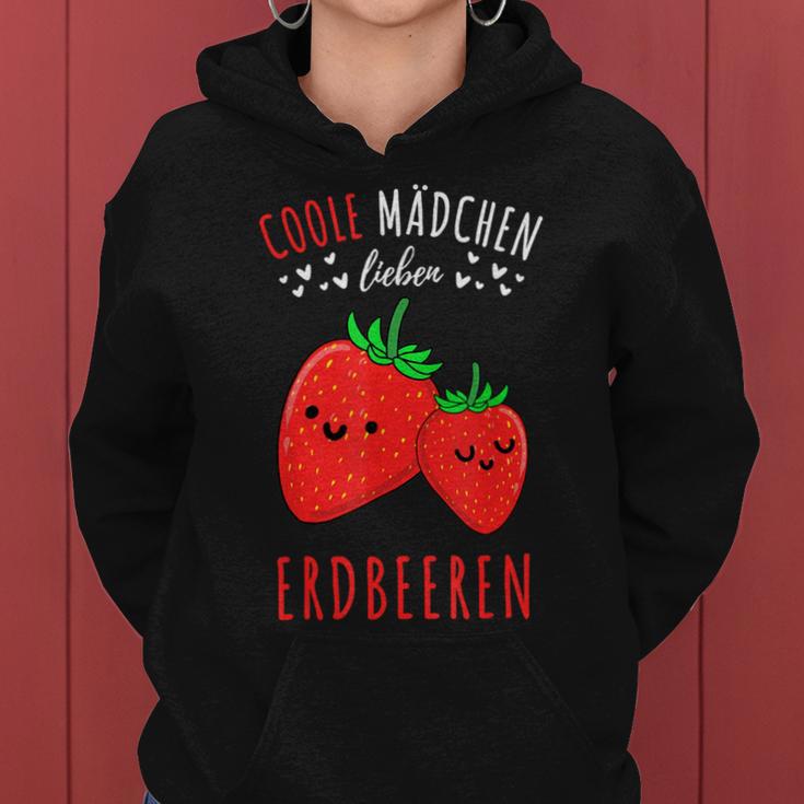 Coole Mädchen Lieben Erdbeeren Kapuzenpullover für Damen