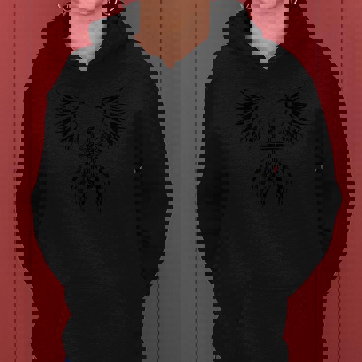 Croce E Ali Goth Alt Egirl Eboy Y2k Emo Felpa con cappuccio da donna