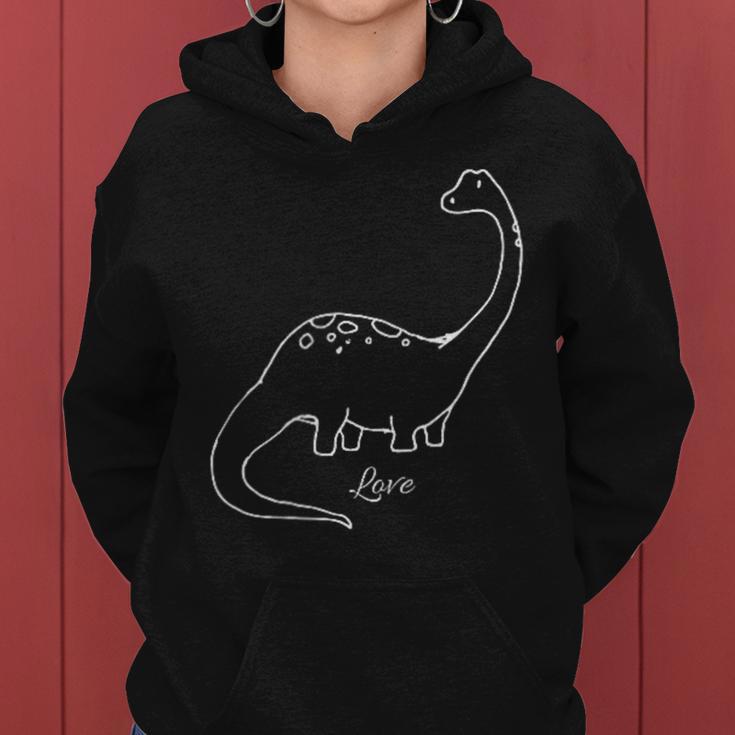 Dinosaur Girls Dino Long Neck Cute Kapuzenpullover für Damen