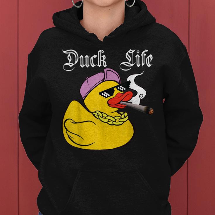 Duck Life Gangster Quietscheente Lustiges Ente Kapuzenpullover für Damen