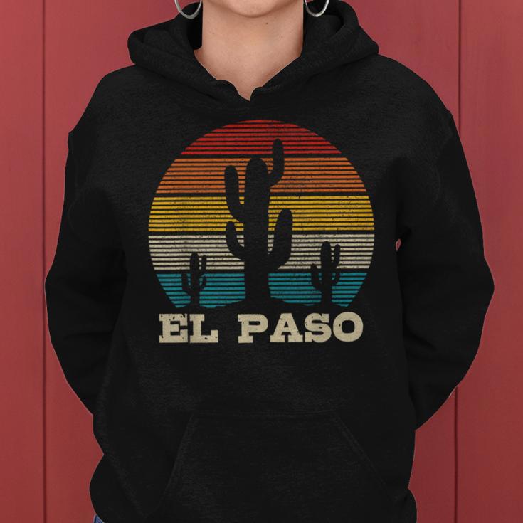 El Paso Texas Cactusintage Souvenir Kapuzenpullover für Damen