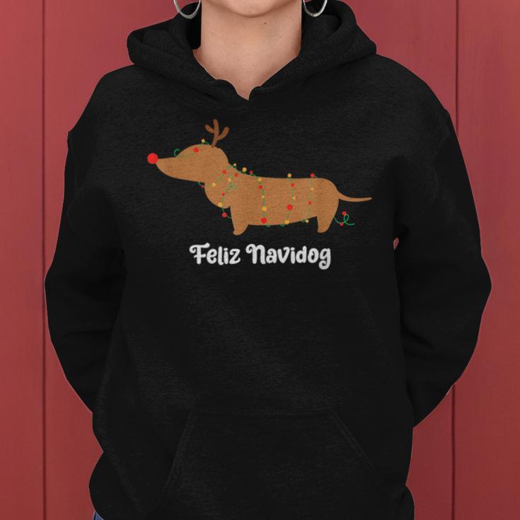 Feliz Navidog Christmas For Women Kapuzenpullover für Damen