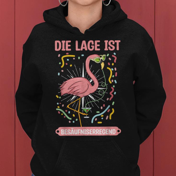 Flamingo Die Lage Ist Besäufniserregend Kapuzenpullover für Damen