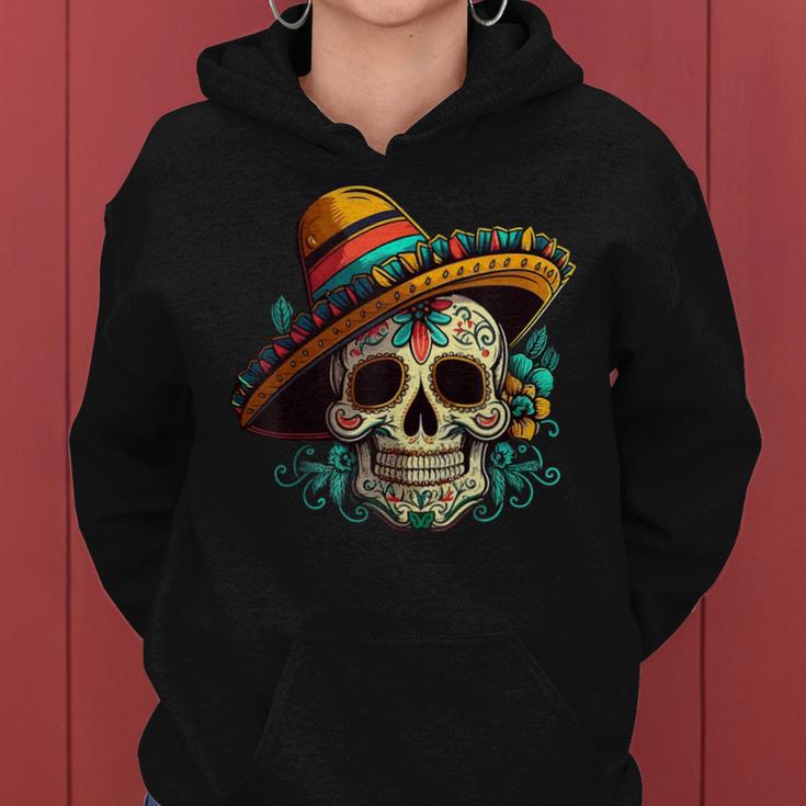 Flower Sugar Skull Cinco De Mayo Mexican Dia De Los Muertos Kapuzenpullover für Damen