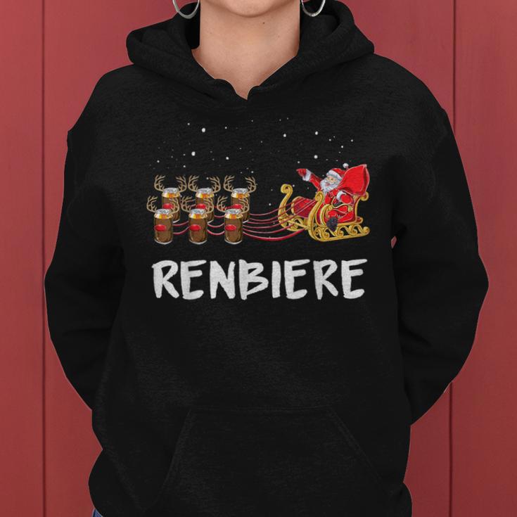 Beer Christmas Reindeer Santa Kapuzenpullover für Damen