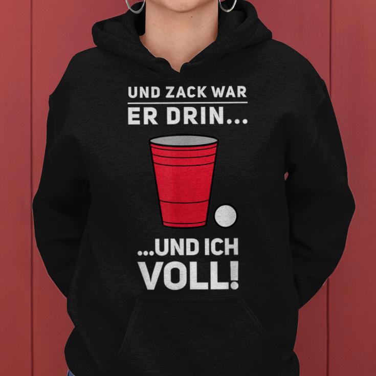 Beer Pong Beer Pong Und Zack War Er Drin Kapuzenpullover für Damen