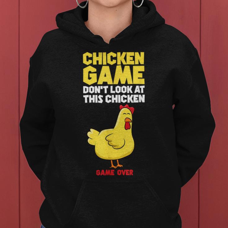 Chicken Game Schau Nicht Auf Das Huhn Kapuzenpullover für Damen