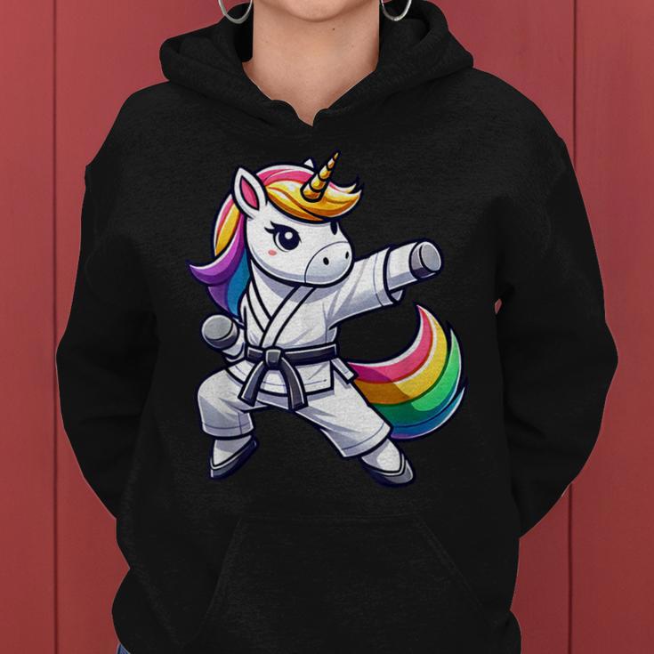 Karate Unicorn Athlete Belt Boys Girls Kapuzenpullover für Damen