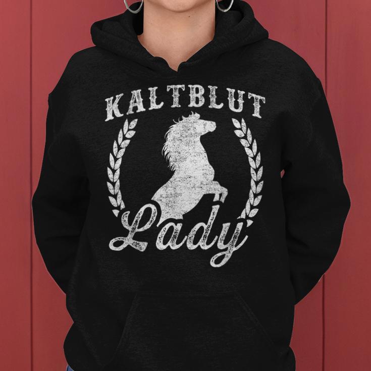 Slogan Liebe Kaltblut Lady Riding Horse Kapuzenpullover für Damen