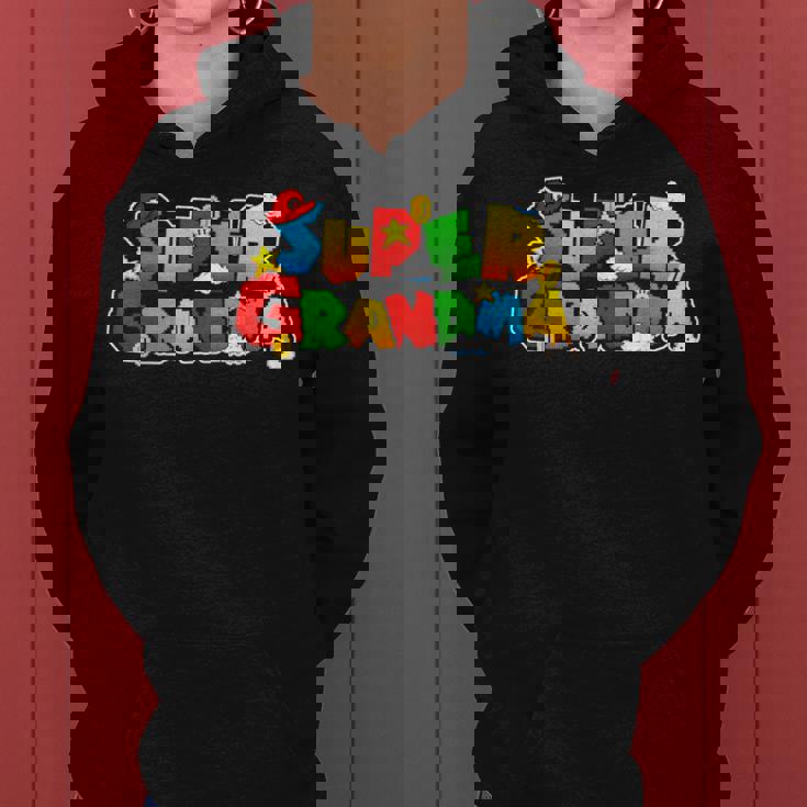 Gamer Super Grandma Family Matching Game Super Grandma Women Hoodie