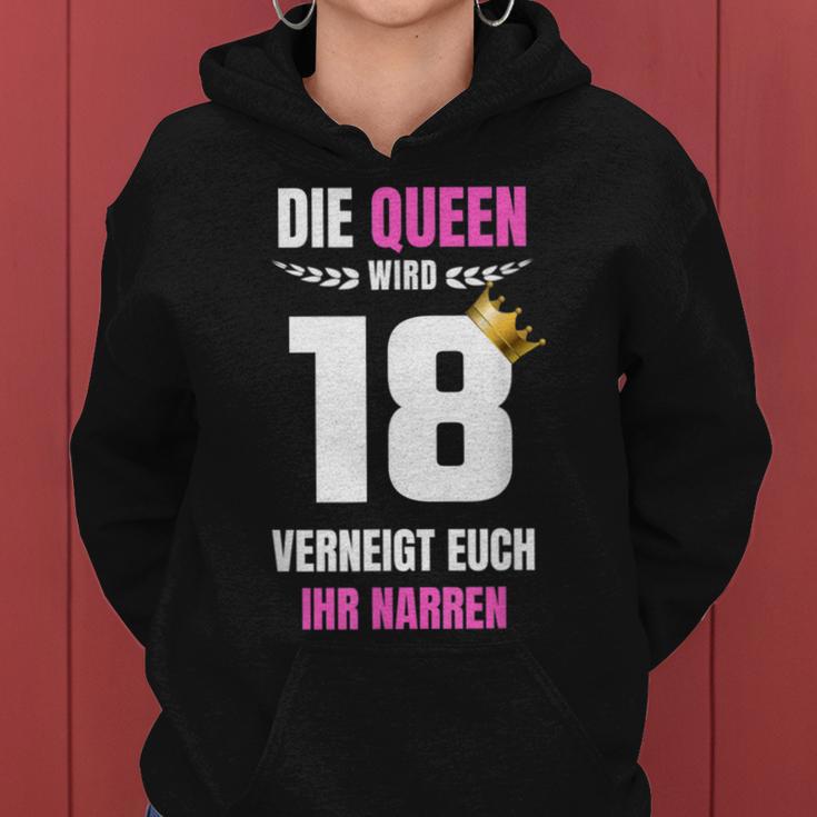 Girls' Die Queen Wird 18 Birthday Honour Kapuzenpullover für Damen