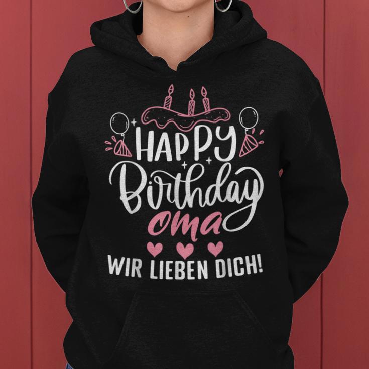 Happy Birthday Grandma Wir Liebe Dich Omis Birthday S Kapuzenpullover für Damen