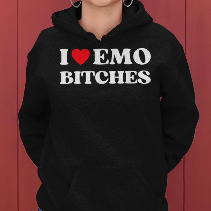 I Heart Emo Es Quote Red Heart Emo Girl Style Kapuzenpullover für Damen