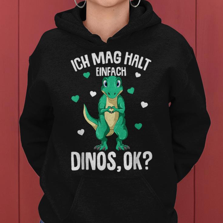 Ich Mag Halt Dinos Dinosaur T-Rex Girls' Children's Dinosaur Kapuzenpullover für Damen