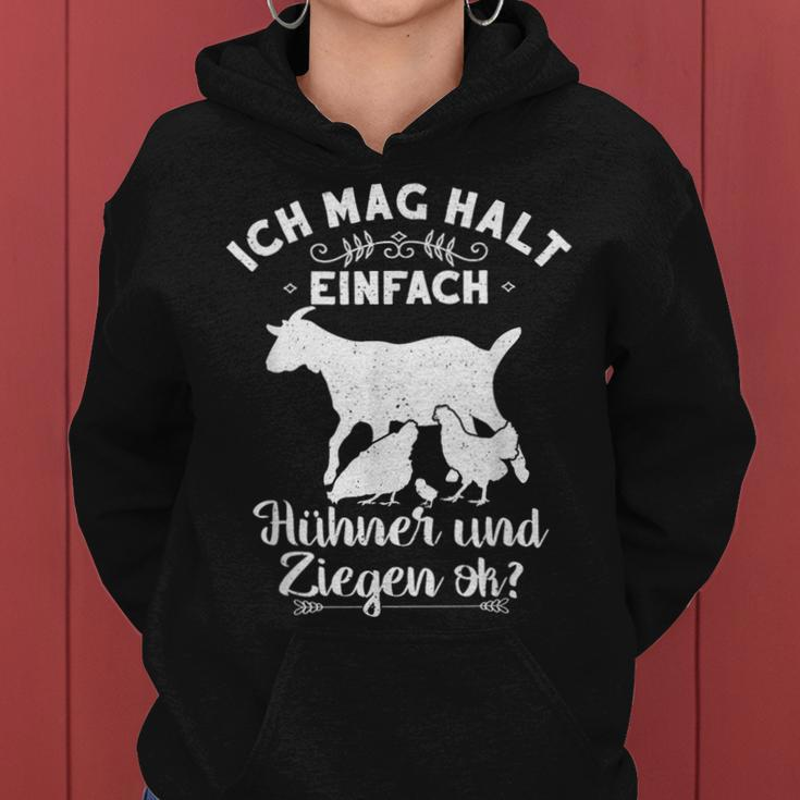 Ich Mag Halt Einfach Hen Und Ziegen I'm Just A Chickens And Goats Kapuzenpullover für Damen