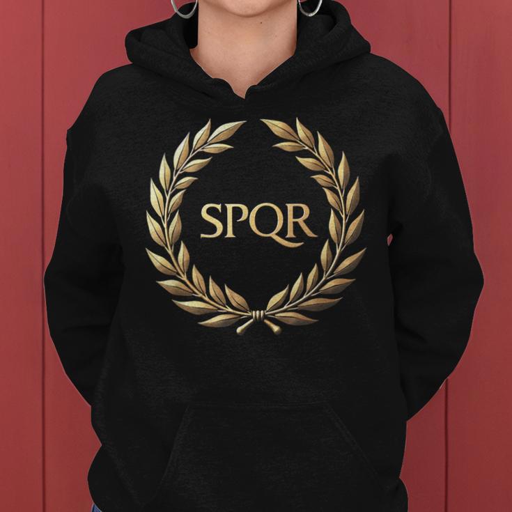 Imperio Romano Spqr Sudadera con capucha para mujer