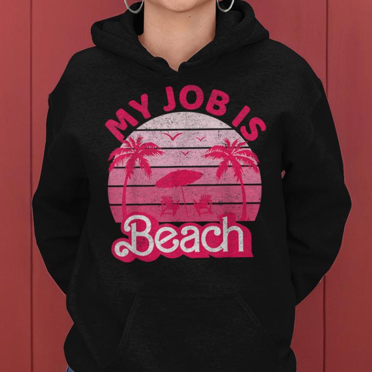 My Job Is Beach Retrointage Beach Jobs Women Kapuzenpullover für Damen