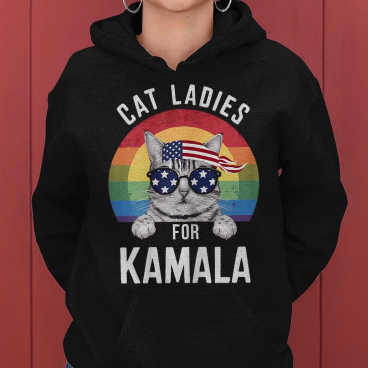 Kamala Harris Cat Lady Supporter Kapuzenpullover für Damen