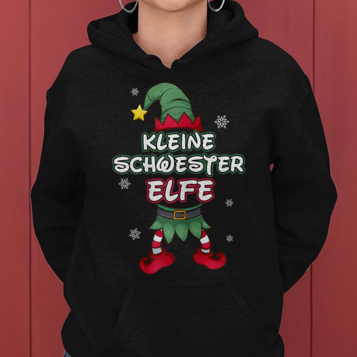 Little Sister Elf Christmas Outfit Partner Look Kapuzenpullover für Damen