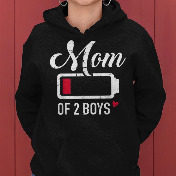 Mamaon Zwei Jungs Empty Battery 2 Sons Kapuzenpullover für Damen