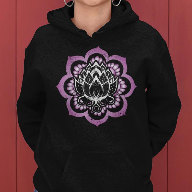 Mandala Spirituelles Yoga Lotus Blume Yogi Lotusblume Kapuzenpullover für Damen