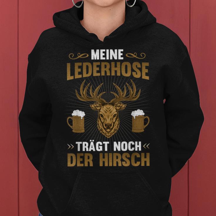 'Meine Lederhosen Hirsch Beer Alcohol Sauf Suff Party Saying Kapuzenpullover für Damen