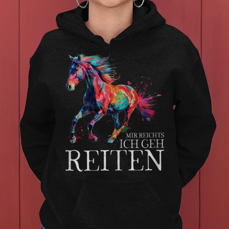 Mir Reichts Ich Geh Reiten Pferd Pferdemädchen Reiterin Kapuzenpullover für Damen