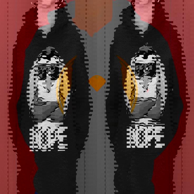 Penguin Nope Bambini Ragazza Ragazzo Donne Felpa con cappuccio da donna