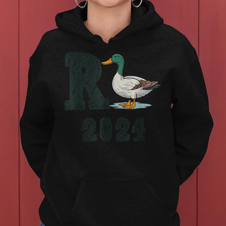 R Ente 2024 Rente 2024 Duck Retirement Kapuzenpullover für Damen