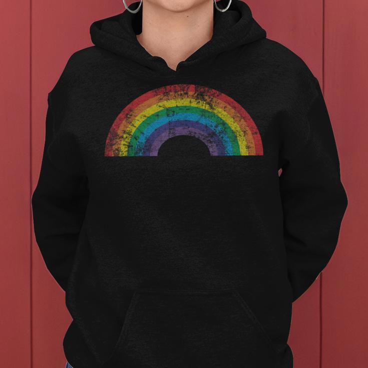 Rainbow Intage Retro 80S Style Girls S Kapuzenpullover für Damen