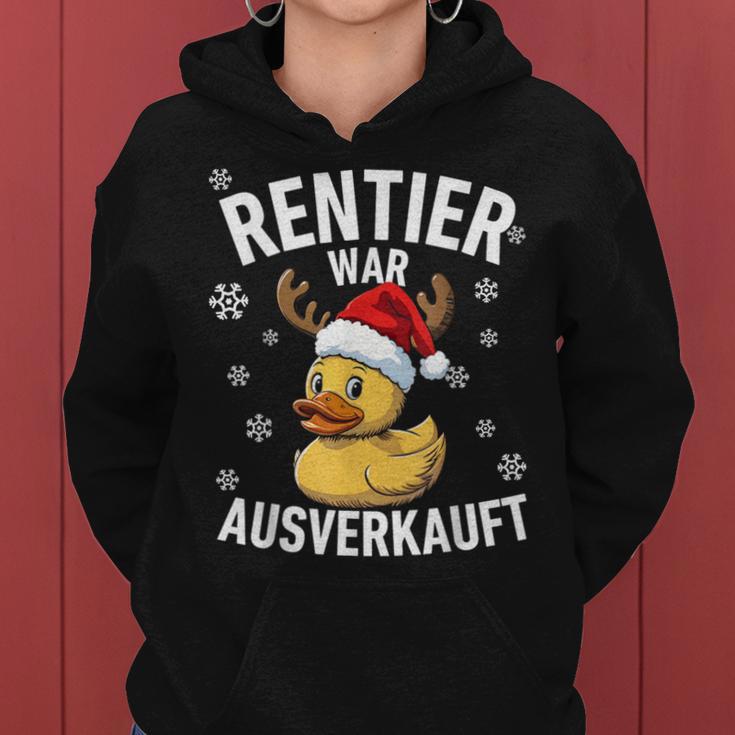 Reindeer Was Ausverkauft Duck Christmas Slogan Kapuzenpullover für Damen