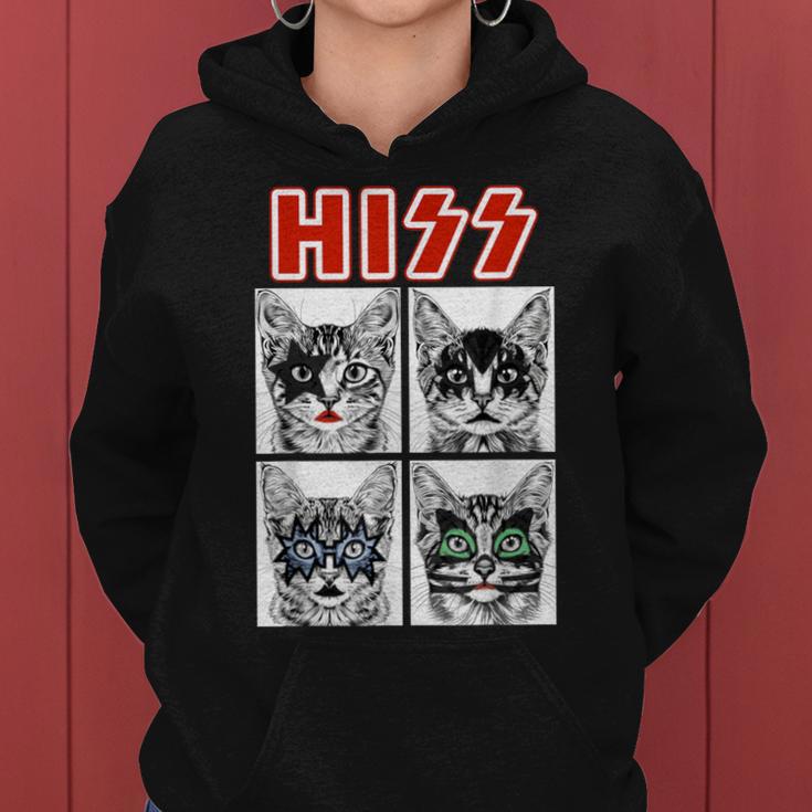 Retro Cat Rock Musik Konzertband Männer Kinder Frauen Lustige Katze Kapuzenpullover für Damen