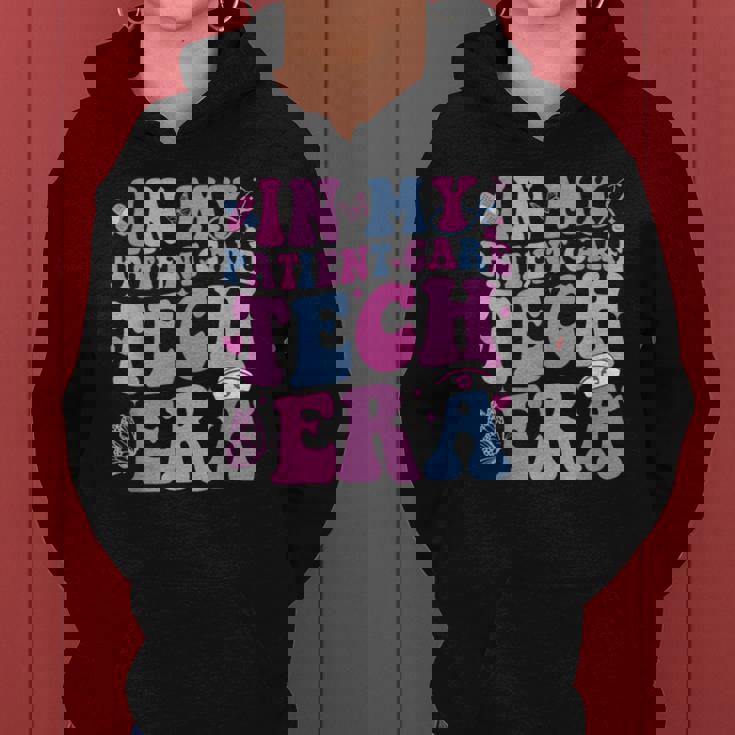 Retro Groovy In My Patient Care Technician Era Pct Nurse Cna Women Hoodie