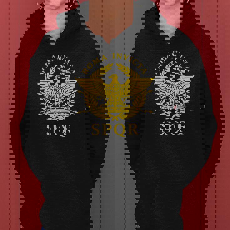 Roma Invicta Spqr Águila Romana Sudadera con capucha para mujer