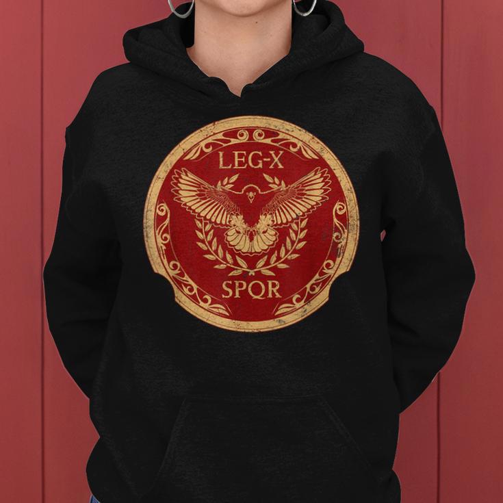 Roman Eagle Legio X Equestris Roman Legion Emblem Kapuzenpullover für Damen